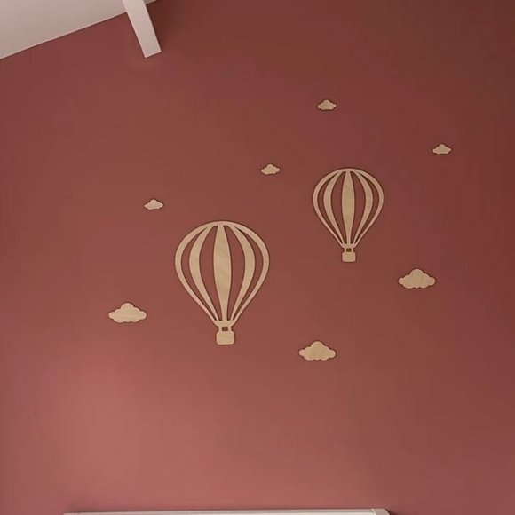Hot air balloon shape,Hot air balloon cut out,Unfinished Wooden shapes for craft - Picture 1 of 1